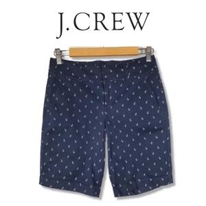 J. Crew Classic Navy Bermuda Short w/ Embroidered Anchor Design Size 10